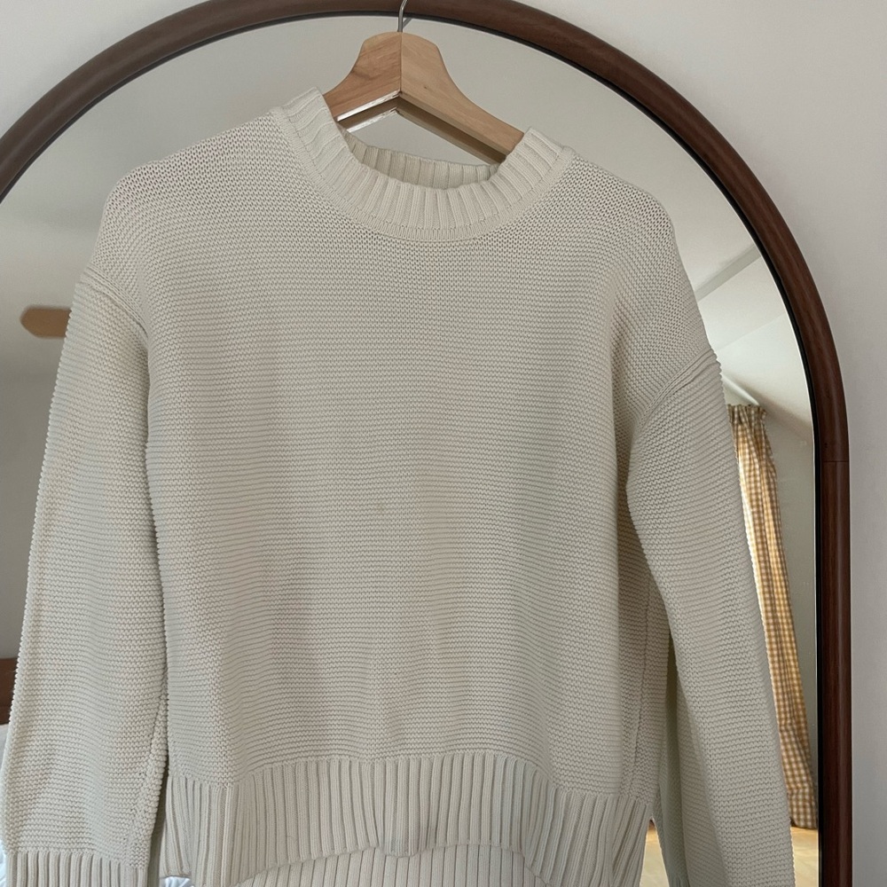 Everlane cream knit sweater